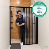 Box para Banheiro Sanfonado PVC Anticorrosão 185x165cm