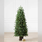 Mini Árvore de Natal 90 cm com Vaso Decorativo e Luzes LED Quentes