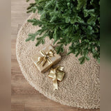 Saia para Árvore de Natal em Bouclé Bege