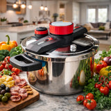 COMPRE 1 LEVE 2 | Kit Panelas de Pressão em Aço Inoxidável + Brinde Exclusivo: Kit de Utensílios