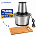 Triturador Elétrico ChefPro 2L com Tábua de Madeira Grátis