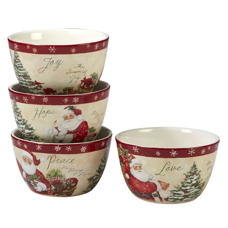 Conjunto de Louça de Natal Holiday Wishes – 16 Peças