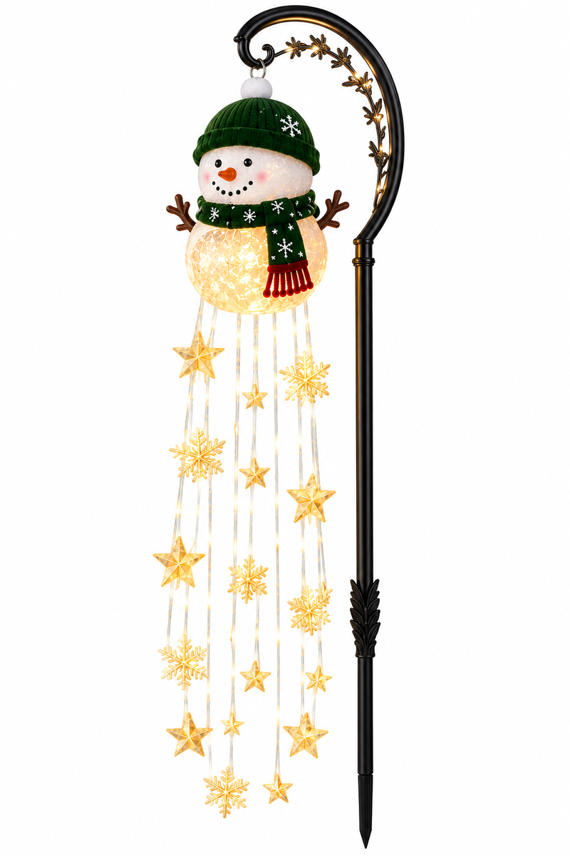 Boneco de Neve Solar - instalado no jardim