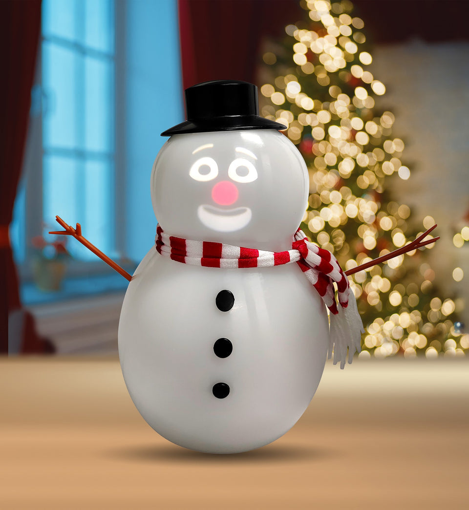 Boneco de Neve Falante - ambiente natalino