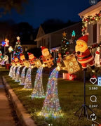 Luz Solar De Natal Para Jardim De Resina De Papai Noel
