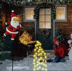 Luz Solar De Natal Para Jardim De Resina De Papai Noel