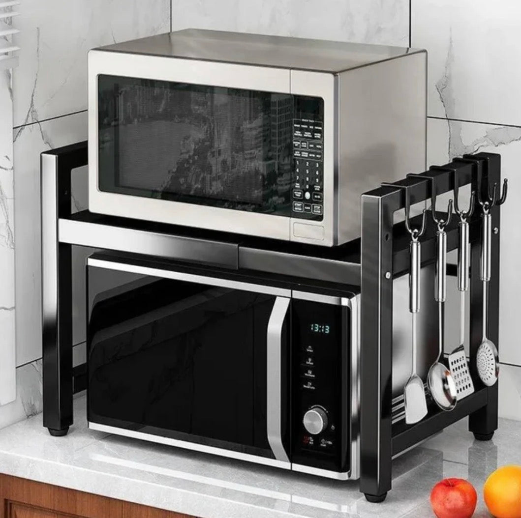 Suporte para Micro-ondas com Prateleira para Utensílios