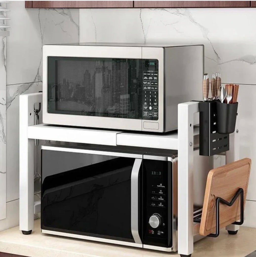 Suporte para Micro-ondas com Prateleira para Utensílios