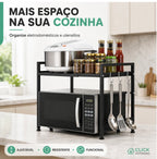 Suporte para Micro-ondas com Prateleira para Utensílios
