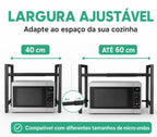 Suporte para Micro-ondas com Prateleira para Utensílios