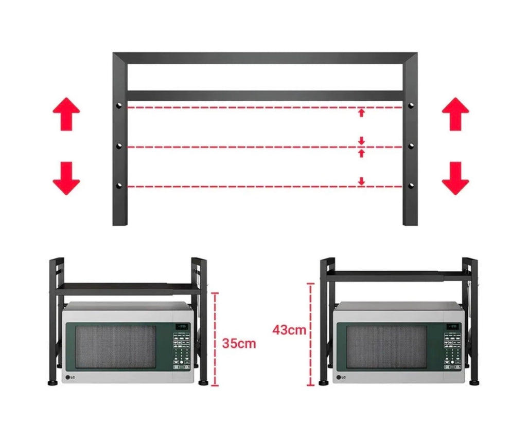Suporte para Micro-ondas com Prateleira para Utensílios