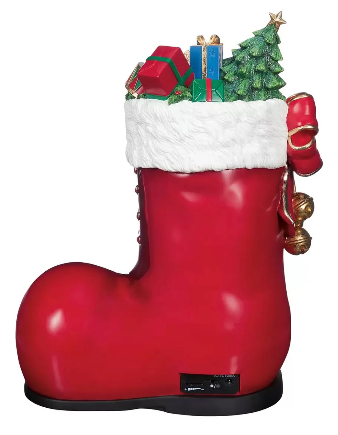 Bota de Natal Iluminada com Vilarejo e Pista de Patinação