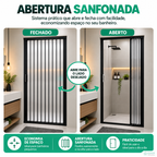 Box para Banheiro Sanfonado PVC Branco