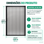 Box para Banheiro Sanfonado PVC - vista lateral