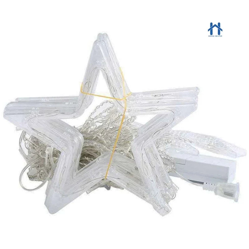 Cascata de Estrelas 138 LEDs 2,5m Bivolt - 8 Funções