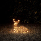 Conjunto 8 Renas Iluminadas em Rattan Marrom – 1.700 LEDs Branco Quente