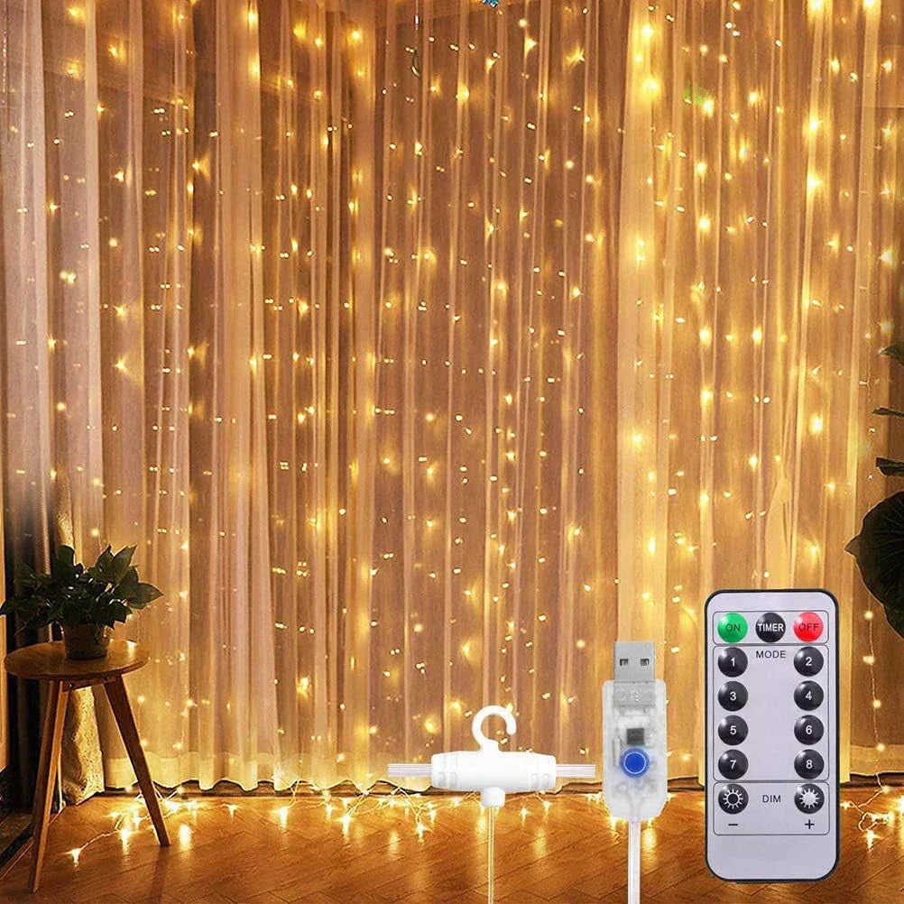 Cortina de Led Diversos 3x3 para o Natal