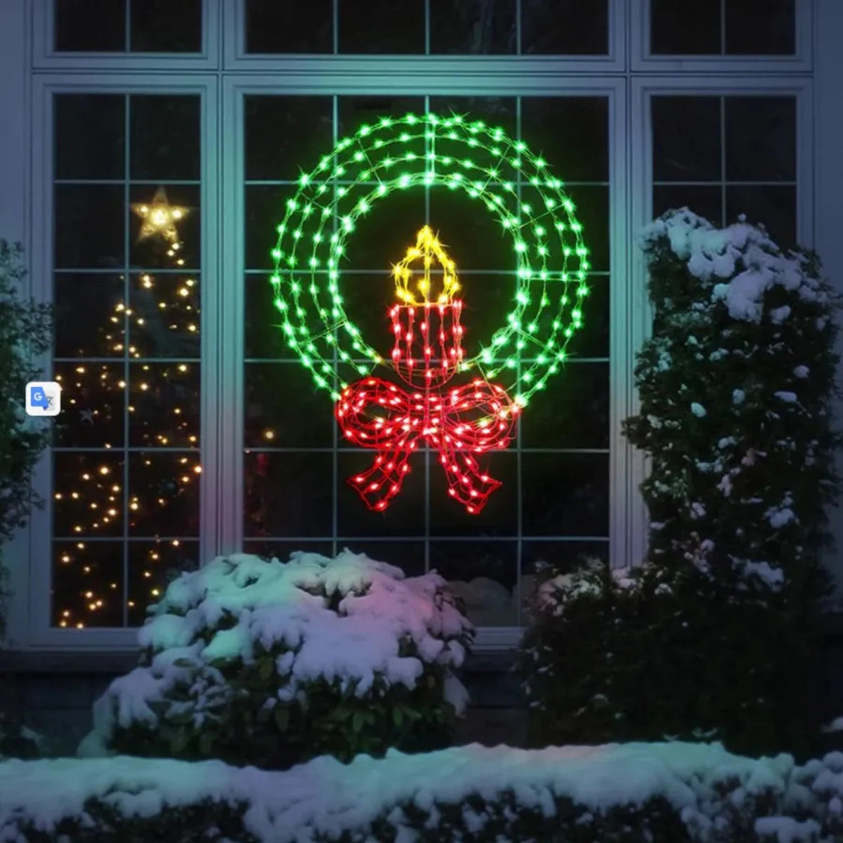 Guirlanda Luminosa Vela Natalina 91 cm – 270 LEDs Cintilantes