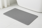 Tapete Banheiro Antiderrapante Cinza - 60x40cm Segurança