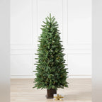 Mini Árvore de Natal 90 cm com Vaso Decorativo e Luzes LED Quentes