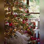Saia para Árvore de Natal em Bouclé Bege