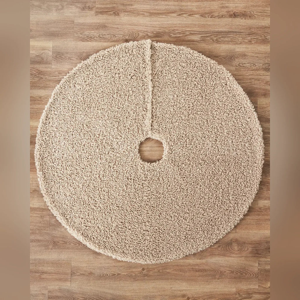Saia para Árvore de Natal em Bouclé Bege