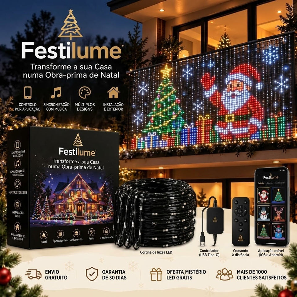 Cortina de LED Inteligente Festilume
